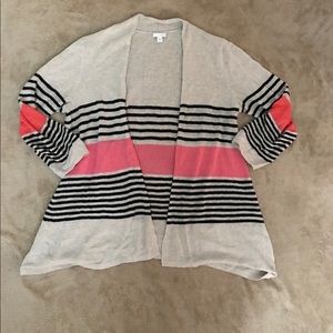 J.jill lightweight striped cardigan